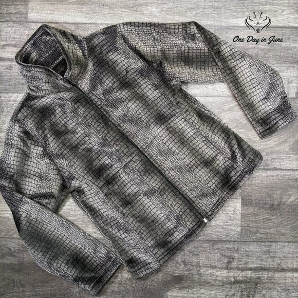 Andrea Faye Snake Skin Fleece Zip Up Jacket Size S - Picture 1 of 5